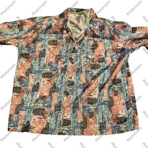 Silk button down Hawaiian‎ shirt